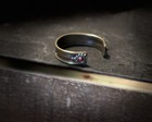 Vintage Ashtdhatu Bracelet Om Namah Shivaya With Red Stones