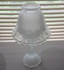 Vintage Frosted And Clear Floral Edge Ribbed Fairy Lamp