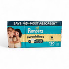 Pampers Swaddlers Leakproof Baby Diapers  size 6  - 120 Count