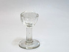 Antique Victorian Hand-blown  Faceted Cut Glass Eyebath Eye Wash Cup Pedestal