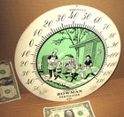 Bowman Fertilizer Co  --- Old Vintage -- Thermometer Face Sign 12  - Made In Usa