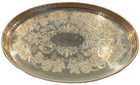 Vintage Viners Of Sheffield Silver Plated Oval Gallery Tray 17 x 11    Grapevines