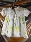 Vintage J c  Penney Toddle Time  White Baby Dress With Pastel Floral 411