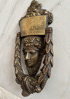 8  Antique C 1880 Victorian Face Of Dionysus Architectural Salvage Doorknocker
