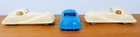 Marx Service Station Playset Plastic Cars W Metal Wheels Lot Of 3