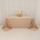 Nude 90x132  Rectangle Lamour Satin Tablecloth Wedding Party Home Banquet