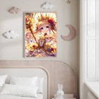 Nursery Decor Chibi Girls Princess Kids baby Room Set Of 4 Wall Art Prints  57wa