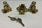 3 X Vintage Corbin Cabinet Lock Div Door Drawer  W  Keys