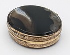 Fine Victorian Banded Agate   Gilt Copper Snuff Box 19th Century