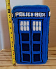 Vintage Dr  Who  Crochet stuffed Tardis Pillow bbc Public Call Box  13 