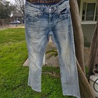 Men s Rock Revival Slim Boot Walden Embellished Distressed Denim Jeans 29   29 5