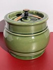 Vintage Cross Keys England Pottery Tobacco Jar Storage Container 5 5 8    Tall