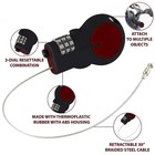 Cable Luggage Lock Tsa Approved Travel Bike 30-inch Retractable Steel Red