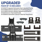 New W10350375 Dishwasher Top Rack Adjuster Parts Fit Whirlpool Parts Wdt730pahz0