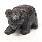 Japanese Wooden Ainu Mini Netsuke Bear Hokkaido Hand Craft Carving Ornament B99