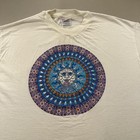 Vintage Grateful Dead T-shirt Mens Xl Cream Sun Art Rock Band Winds Strange 90s