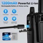 2 Pack Long Range Walkie Talkie 100 Mile Two Way Radio Charge Headset Waterproof