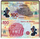 2007 Mexico 100 Pesos P-128 Commemorative Unc New Banknote