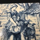 Mintons Stoke Upon Trent Blue   White Transferware Tile 6  Farm Scene