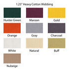 5 Yards 1 25  Heavy Weight Cotton Webbing - 23 Colors To Choose - Mix And Match