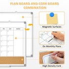 Large Dry Erase Calendar For Wall  36 x24  Double-sided Magnetic Whiteboard C   