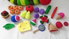 Handmade Crocheted Very Hungry Caterpillar Interactive Toys W assorted Play Food