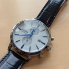 Citizen Eco-drive Chronograph Leather Strap White Dial Ca7069-16a 50m Mens Watch