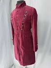 Newport News Vintage Women 8 Burgundy Velvet Pirate Military Coat Steampunk Goth