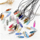 1 Random Natural Quartz Crystal Stone Point Chakra Healing Gemstone Necklace