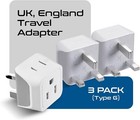 Ceptic Us To Uk Adapter  Ireland  Dubai Travel Adapter  2 In 1 Type G 3 Pack