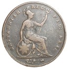 1857 Great Britain Large Bronze 1 Penny Coin Queen Victoria Km 739