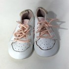 Vintage Nike Baby Shoes White Pink Swoosh Infant Soft Sole