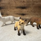 Schleich Fox - Set Of 3 1 Arctic Foxes And 2 Red Foxes
