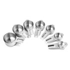 7pc Stainless Steel Measuring Cup Set For Dry Liquid Cooking Baking Ingredients