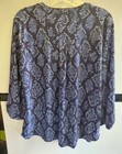Michael Kors Blue And White Pattern Shirt Size L
