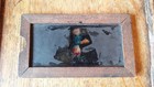 Antique Victorian Wood Slip Slide Magic Lantern - The Cat Cook   Pie - Newton Co