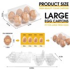 100pcs Egg Cartons Cheap Bulk  Large Egg Cartons Plastic 6 Count  Half Dozen    