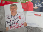 Arsene Wenger Arsenal Manager Hand Signed Photo Autograph 2008   Memorabilia