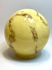 Antique Loetz Art Deco Beige Cased Marbled Glass Lamp Shade Globe Light Fixture