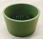 Vtg Heavy Green Metal Wire Flower Frog 2 5  Wide X 1 75  Tall
