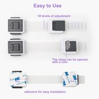 Child Proof Cabinet Locks   Adhesive Safety Drawer Cupboard Locks   4 Pack