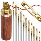 12pcs Self Threading Needles Embroidery Easy Thread Sewing Hand Needles Assorted
