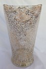 Vintage Gold   White Speckled Glass Cocktail Pitcher Mcm