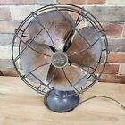 Vintage Antique Emerson 10  Brass Blade Oscillating Fan 6250-d Working