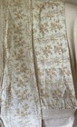 4 X Antique French Shabby Faded Floral Roses Cotton Fabric   Pink Lavender Olive