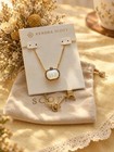 Kendra Scott Pumpkin Gold Plated Short Pendant Necklace White Shell