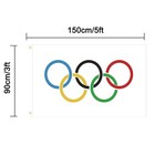 Olympic Flag 3x5 Ft - 2024 Olympic Games - Durable  Bright Colors