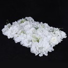    12pcs Artificial Flower Wall White Rose Hydrangea Panel Wedding Floral Mat