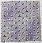 Vintage 1940 s Feedsack Floursack Fabric Piece 9 5x10  Purple Flowers