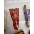 Vintage Sewing Notions Lot So-easy Seam Ripper Stork Scissors Tracing Wheel Awl